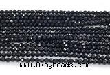 CON120 15.5 inches 2mm faceted round black onyx gemstone beads