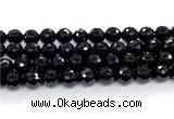 CON127 15.5 inches 12mm faceted round black onyx gemstone beads