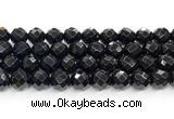 CON134 15.5 inches 12mm faceted round black onyx gemstone beads