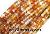 AGBS11 15 inches 4*6mm faceted rondelle red agate beads wholesale