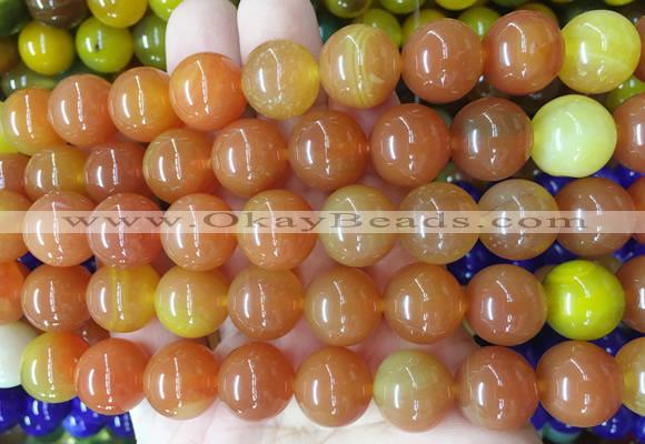 AGBS120 15 inches 14mm round agate gemstone beads wholesale