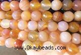 AGBS152 15 inches 16mm faceted round agate gemstone beads wholesale