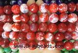 AGBS167 15 inches 16mm faceted round agate gemstone beads wholesale