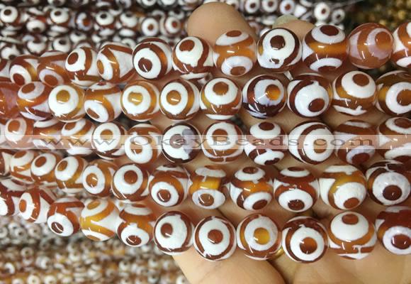 AGBS181 15 inches 10mm round tibetan dzi agate beads wholesale