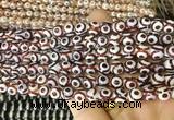 AGBS183 15 inches 6mm round tibetan dzi agate beads wholesale