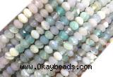 AGBS20 15 inches 4*6mm faceted rondelle banded agate beads wholesale