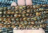 AGBS211 15 inches 8mm round tibetan dzi agate gemstone beads