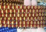 AGBS218 15 inches 8mm round tibetan dzi agate gemstone beads