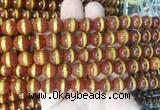 AGBS221 15 inches 10mm round tibetan dzi agate gemstone beads