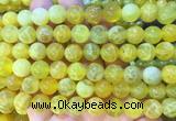 AGBS320 15 inches 10mm round yellow dragon veins agate beads wholesale  AGBS320 15 inches 10mm round yellow dragon veins agate beads wholesale