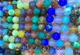 AGBS405 15 inches 8mm round colorful agate beads wholesale  AGBS405 15 inches 8mm round colorful agate beads wholesale
