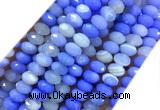 AGBS42 15 inches 6*10mm faceted rondelle banded agate beads wholesale