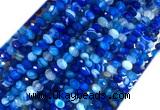 AGBS44 15 inches 4*6mm faceted rondelle banded agate beads wholesale