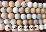 AGBS441 15 inches 14mm round Matte agate beads wholesale AGBS441 15 inches 14mm round Matte agate beads wholesale