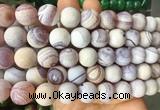 AGBS442 15 inches 14mm round Matte agate beads wholesale AGBS442 15 inches 14mm round Matte agate beads wholesale
