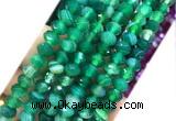 AGBS48 15 inches 4*6mm faceted rondelle banded agate beads wholesale