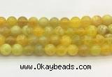 AGBS74 15 inches 8mm round yellow fire agate beads wholesale