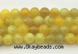 AGBS76 15 inches 12mm round yellow fire agate beads wholesale