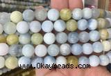 AQBS03 15 inches 10mm round colorful aquamarine beads wholesale