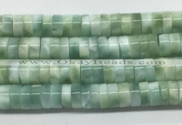 ASBS03 15 inches 3*8mm heishi peacock angelite gemstone beads