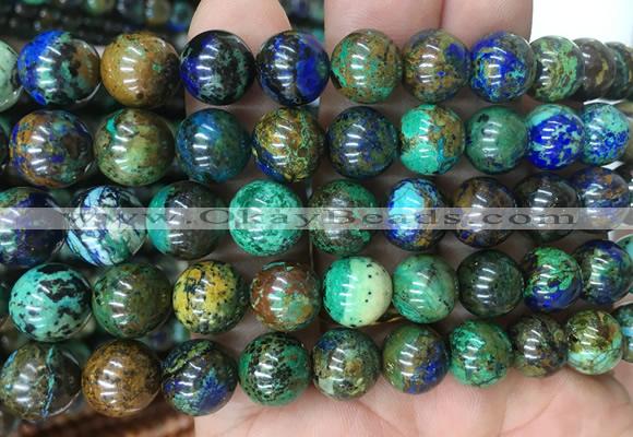 AZBS03 15 inches 10mm round azurite gemstone beads wholesale