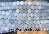 BCBS09 15 inches 8mm round blue chalcedony beads wholesale