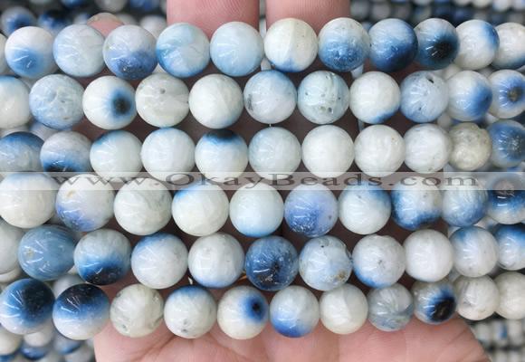 BIBS10 15 inches 10mm round blue ice glacierite stone beads wholesale