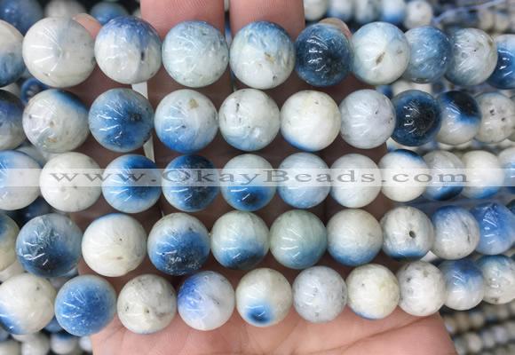 BIBS11 15 inches 12mm round blue ice glacierite stone beads wholesale