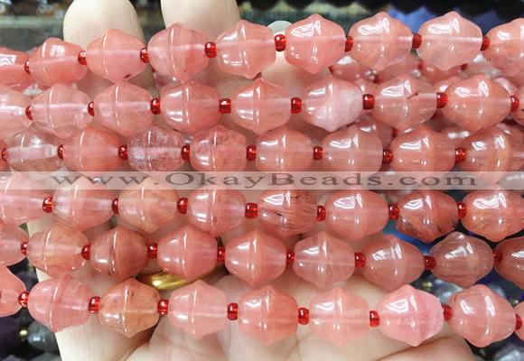 BLBS08 15 inches 10*11mm bell cherry quartz beads wholesale