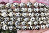 BLBS20 15 inches 10*11mm bell dalmatian jasper beads wholesale