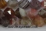 CAA1008 15.5 inches 8mm faceted nuggets botswana agate beads