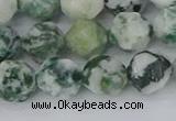 CAA1022 15.5 inches 10mm faceted nuggets tree agate beads