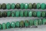 CAA103 15.5 inches 5*8mm faceted rondelle grass agate gemstone beads