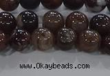 CAA1037 15.5 inches 8mm round dragon veins agate beads wholesale