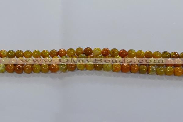 CAA1041 15.5 inches 6mm round dragon veins agate beads wholesale