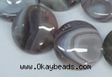 CAA106 15.5 inches 25mm coin botswana agate gemstone beads