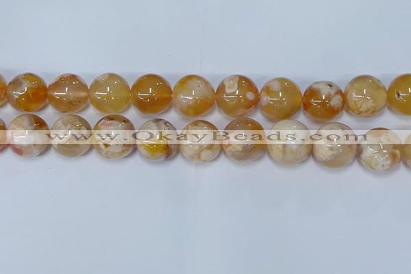 CAA1076 15.5 inches 16mm round sakura agate gemstone beads