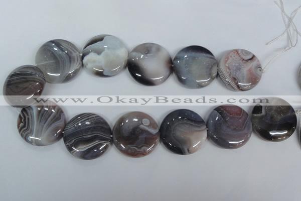 CAA109 15.5 inches 40mm coin botswana agate gemstone beads