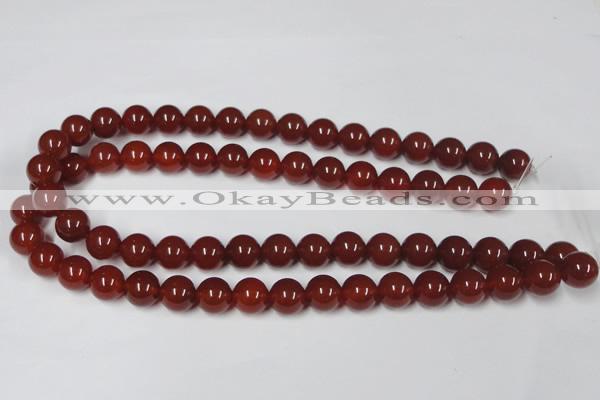 CAA113 15.5 inches 12mm round red agate gemstone beads wholesale