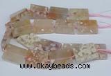 CAA1131 15.5 inches 30*40mm rectangle sakura agate gemstone beads