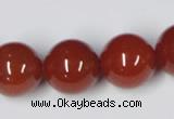 CAA116 15.5 inches 18mm round red agate gemstone beads wholesale