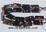 CAA1170 15.5 inches 22*40mm rectangle sakura agate gemstone beads