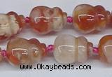 CAA1183 15.5 inches 15*20mm carved calabash sakura agate beads