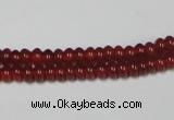 CAA121 15.5 inches 3*5mm rondelle red agate gemstone beads