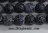 CAA1211 15.5 inches 8mm round frosted agate beads wholesale