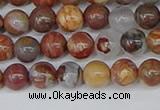 CAA1221 15.5 inches 6mm round gold mountain agate beads