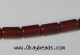 CAA138 15.5 inches 7*12mm column red agate gemstone beads