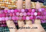 CAA1407 15.5 inches 8mm round matte druzy agate beads