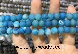 CAA1408 15.5 inches 8mm round matte druzy agate beads