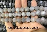 CAA1432 15.5 inches 12mm round matte druzy agate beads